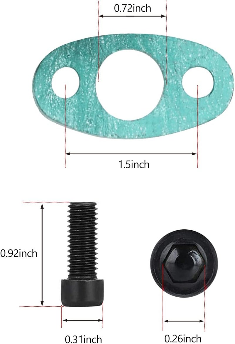 Yonput 1 PC AN10 Aluminium Alloy GT25 GT30 GT28 Turbo Oil Return Drain Flange Adapter Kit (Silver) - Image 3